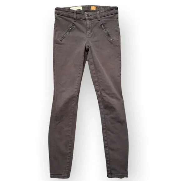 Pilcro and the Letterpress Jeans Anthropologie Serif Moto Zipper Size 26 - Picture 2 of 11